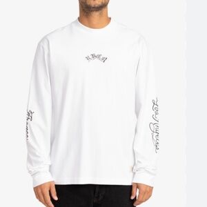 NWT RVCA 100% Cotton Long Sleeve T-shirt Artists Network Calligraphy Street Art